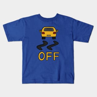 Pixelated Dark Yellow Car Kids T-Shirt